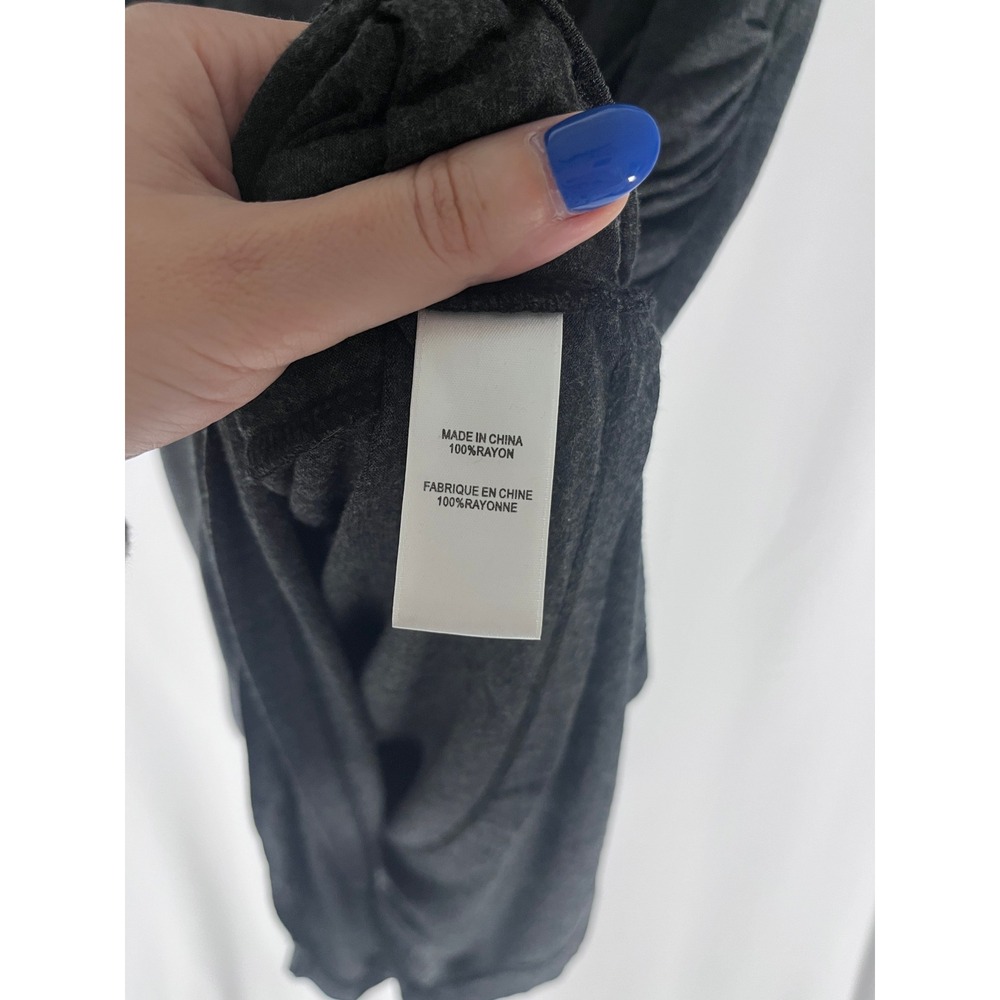 NWT CeCe Cynthia Steffe Charcoal Gray Ruched Bodycon Midi Dress Large - Picture 5 of 8